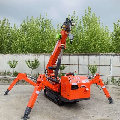 De Afstandsbediening van de Liftcrane machine 3-12 Ton Customized Spider Crawler Crane van de 360 Graadomwenteling
