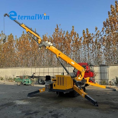 Changchai Dieselmotor 5 ton 17,8 m Crawler Spider Crane met vliegende jib