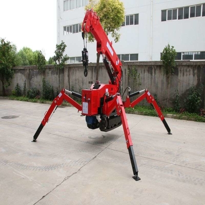 De Cantilever Telescopische Boom van Mini Gasoline Crawler Crane 1ton met Afstandsbediening