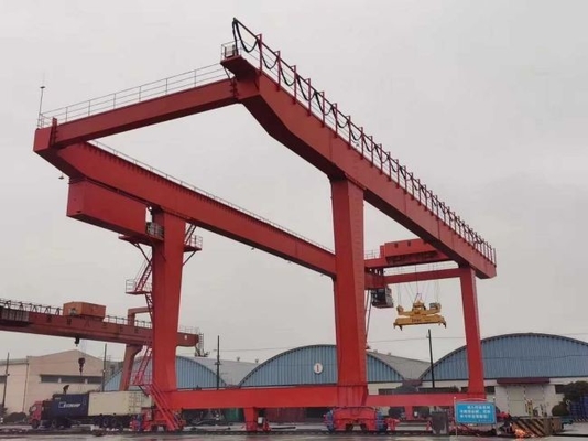 Openlucht Op rails gemonteerde Brug Crane Electric Hoist Container Lifting 40 Ton 50 Ton