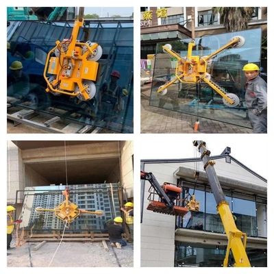 400kg het elektrische het Comité van het Omwentelingsglas Vacuümheftoestel van het Heftoestelglas met 4pcs-Uitlopers