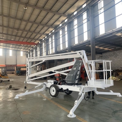 Folding arm zelfrijdend hefplatform elektrisch sleepbaar boomlift