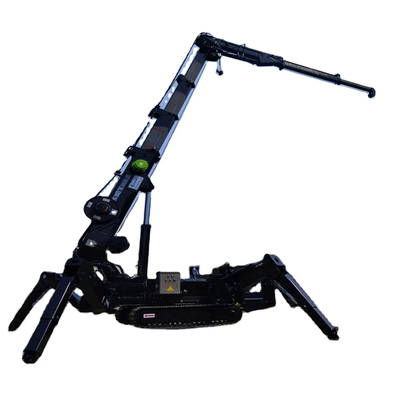 Telescopische boom mini spin kraan staal 3 ton hefvermogen elektrisch/diesel vermogen geel/rood/groen