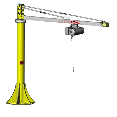 Op maat gemaakte elektrische jib kraan met prestatie-staal ketenhef 500kg-3 ton capaciteit