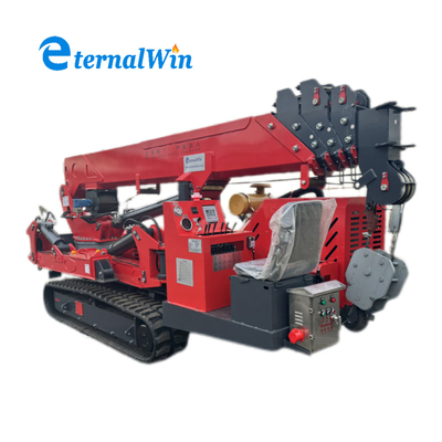 Stalen mini spinkraan met 12 ton hefvermogen telescopische boom elektrische / dieselmotor