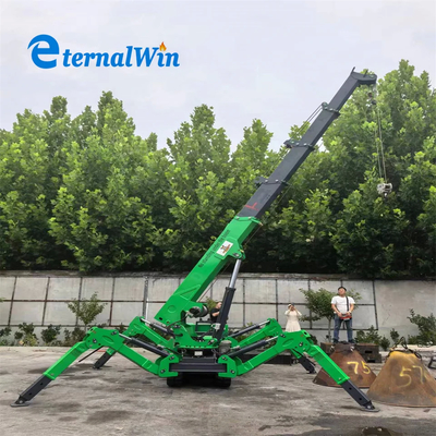 Spinnekraan met dubbele kracht / telescopische boom voor projecten van 3-14 ton