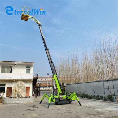 AC elektriciteit 12m 240kg Crawler Spider Man Lift aangedreven door dieselmotor