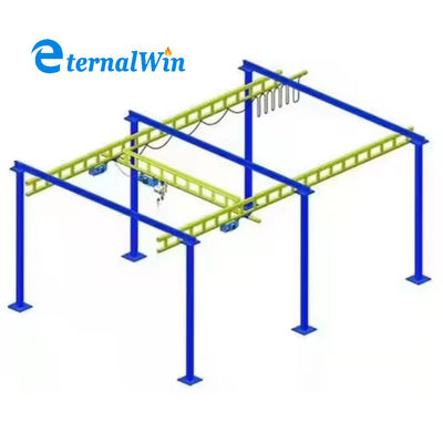 380V stroombron sterkte stalen KBK bovenhoofd kraan machine met aangepaste snelheid prestaties