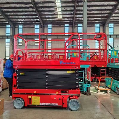 Veilig noodstopknop elektrisch hefplatform met PLC-besturingssysteem en AC/DC-stroomvoorziening voor soepele werking