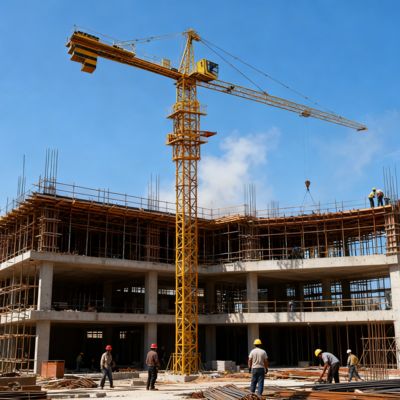 Klimmende 0,5 m/min hijskraanmachine met 10T laadvermogen en 80 m/min hijssnelheid industriële zware constructie-uitrusting