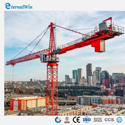 Heavy Duty Steel Hammer Head Tower Crane met draadloze afstandsbediening en 1 t tot 12 t puntbelasting voor de bouw